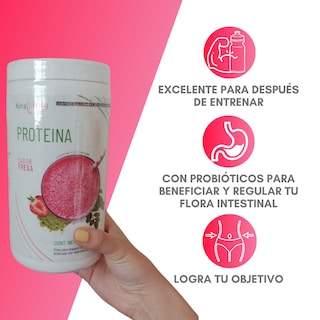 Foto 2 | Proteína en polvo Fresa. Keto, pre workout. 22g proteína. Sin: Azúcar, Carbohidratos, grasa. 500g 17 porciones