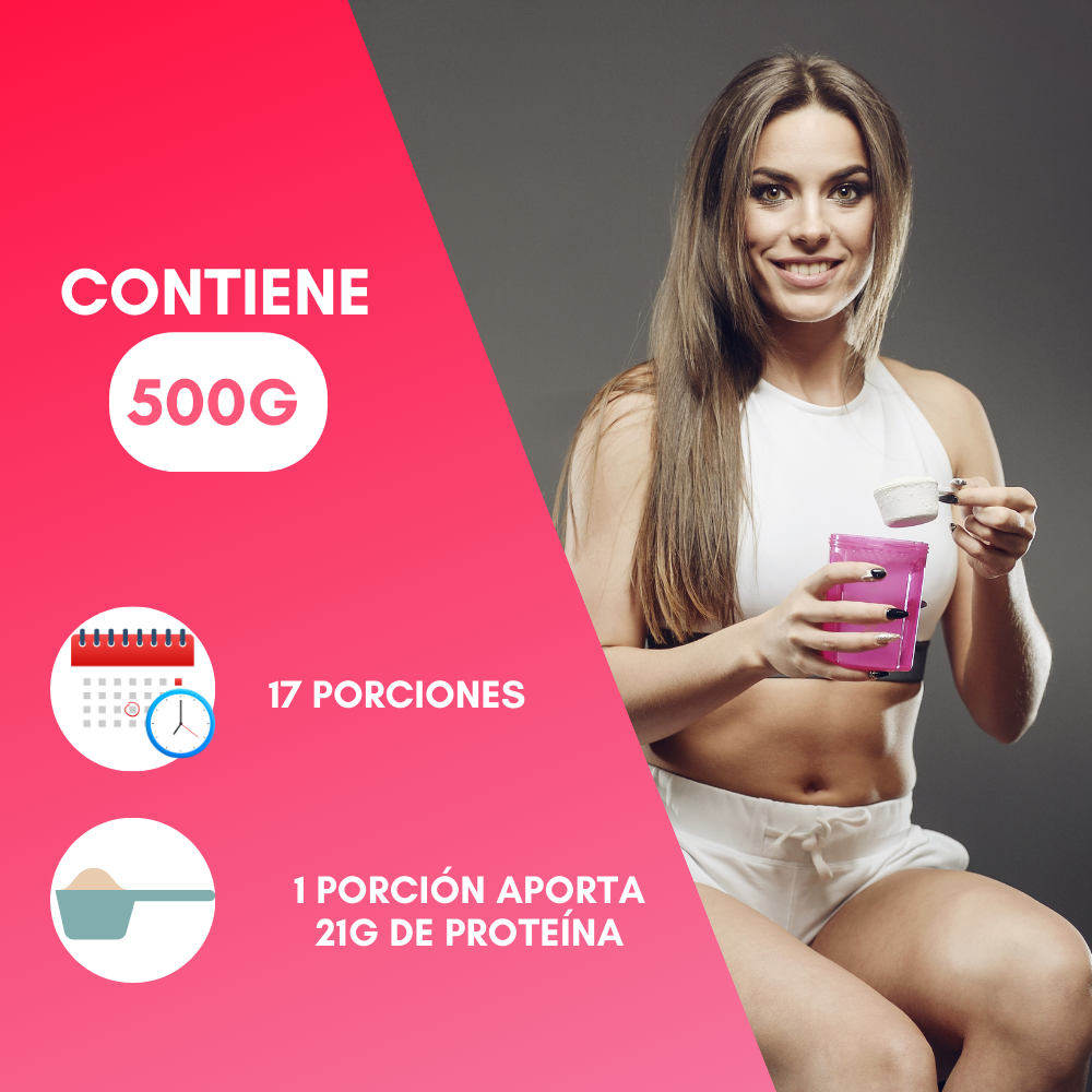 Foto 5 pulgar | Proteína en polvo Fresa. Keto, pre workout. 22g proteína. Sin:  Azúcar, Carbohidratos, grasa. 500g 17 porciones