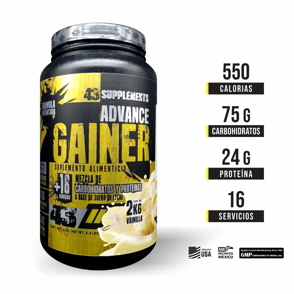 Foto 3 pulgar | Ganador Advance Gainer Vainilla 2 Kg 43 Supplements