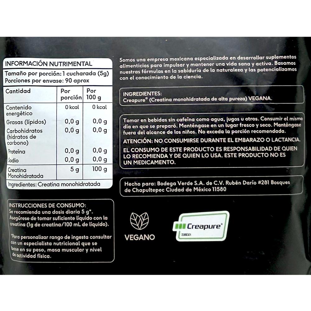 Foto 3 pulgar | Creatina Creapure Monohidratada de Alta Pureza Quenut 450 g