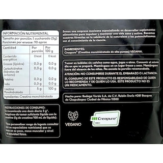 Foto 2 | Creatina Creapure Monohidratada de Alta Pureza Quenut 450 g