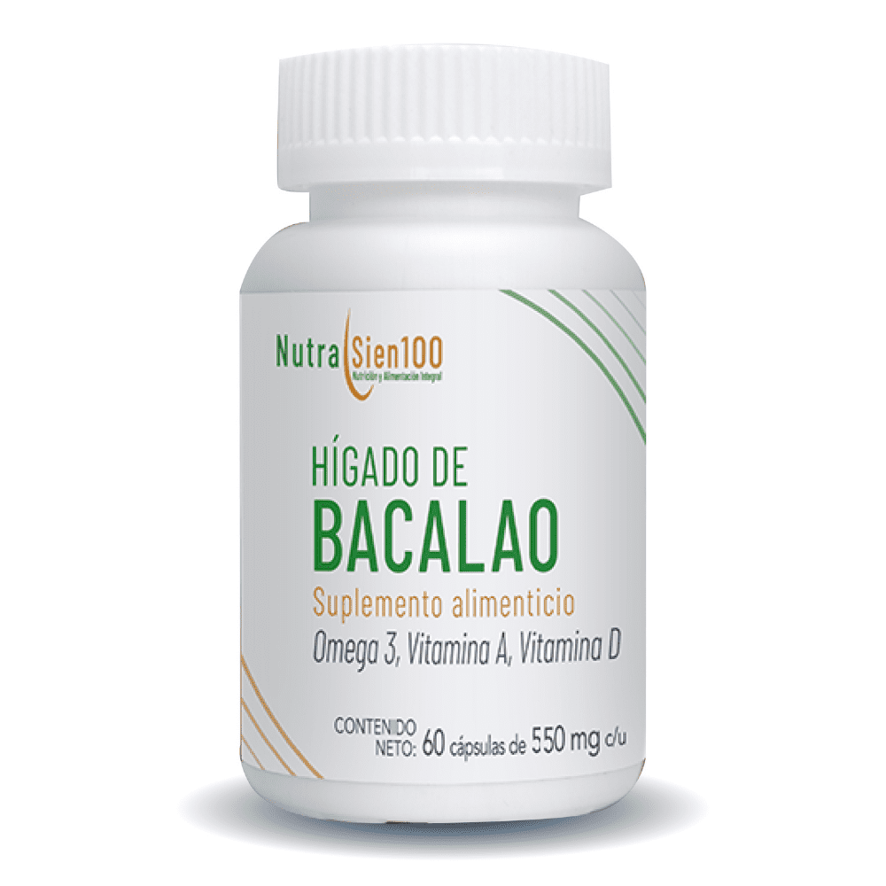 Foto 2 pulgar | Aceite de Hígado de Bacalao en cápsulas + Vitamina A y D. Beneficia sistema inmune. Suplemento alimenticio. 60 Cápsula
