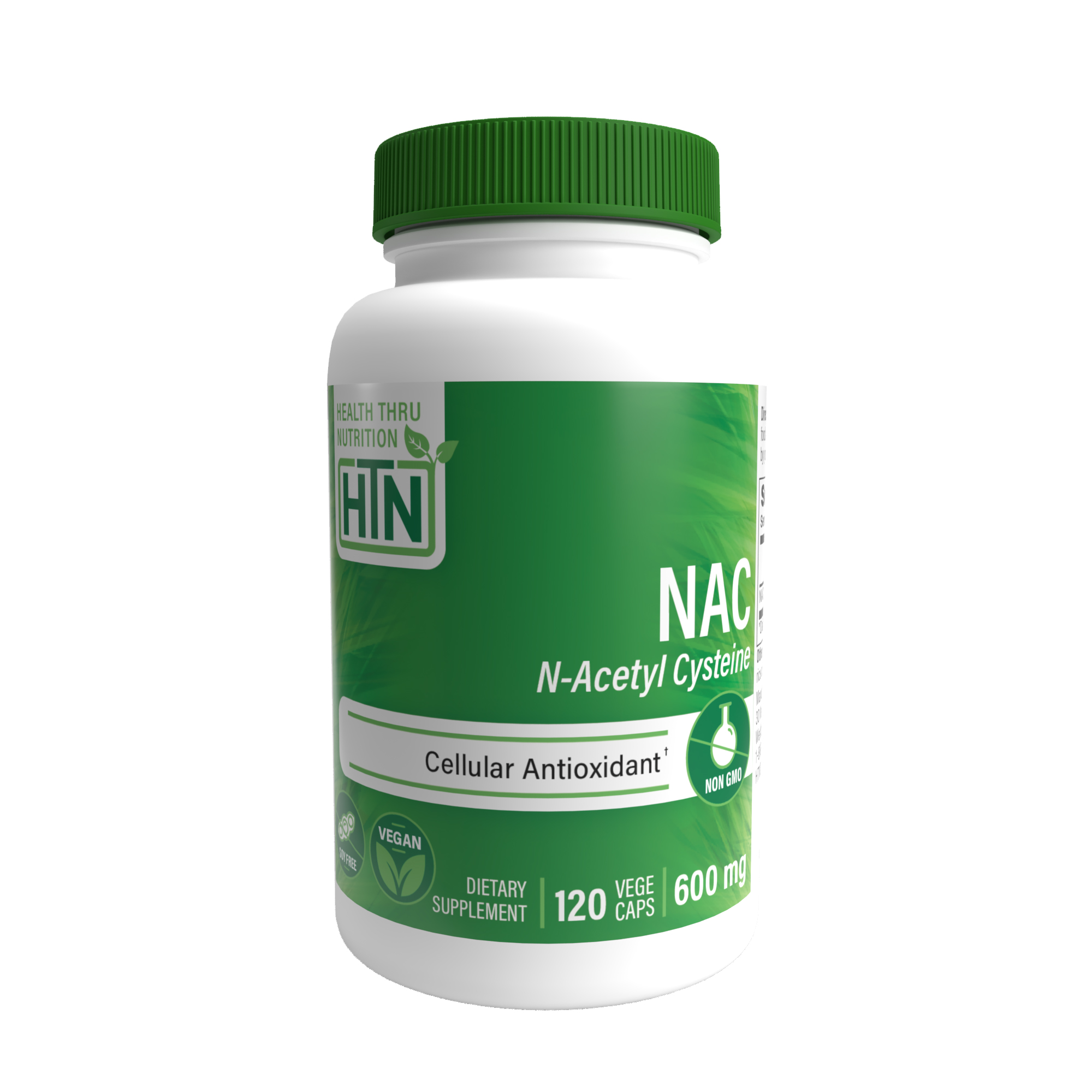 Nac, N-acetilcisteína, 600mg (non-gmo) 120 Cápuslas Vegetales Blandas