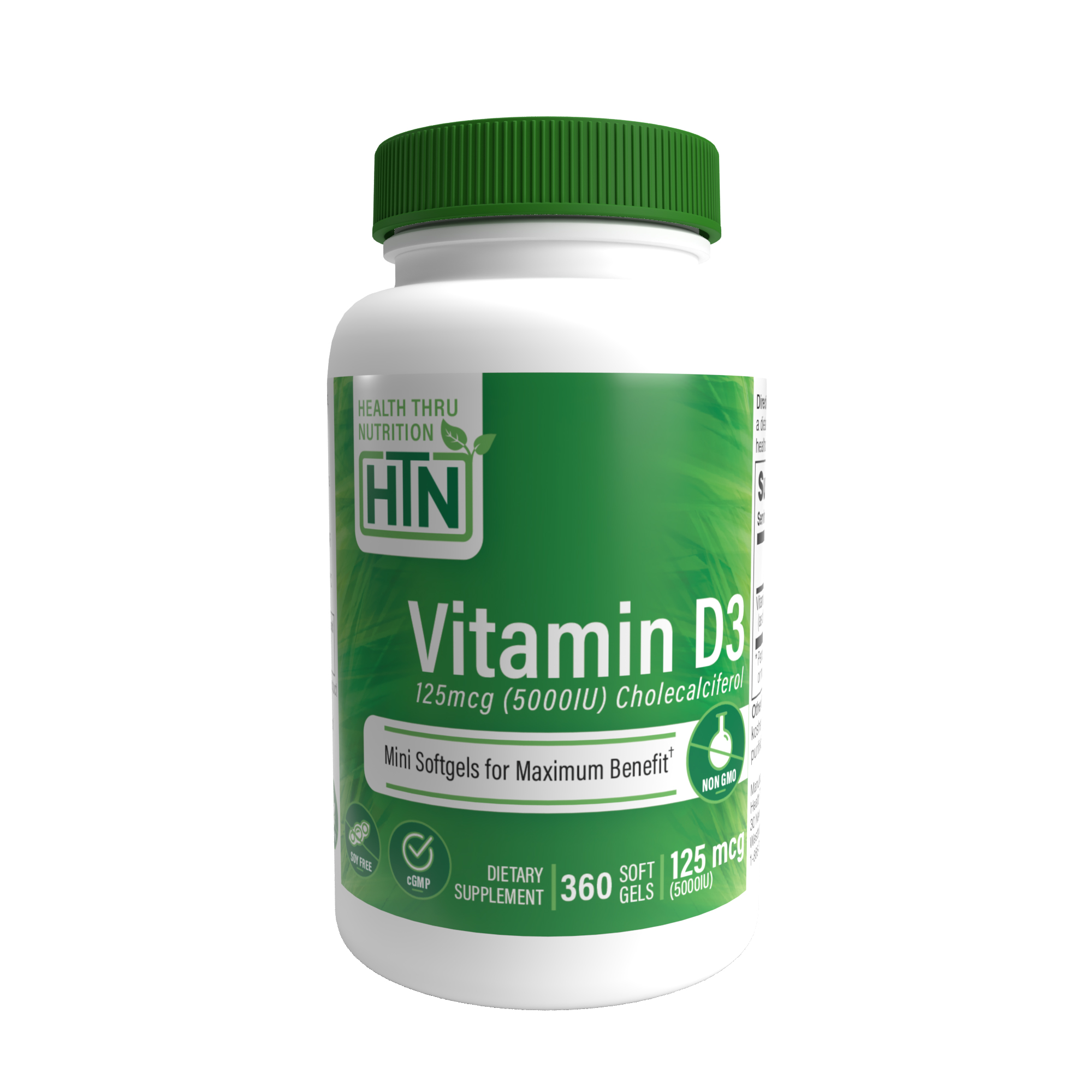 Vitamina D3 5,000iu 360 Cápsulas Blandas
