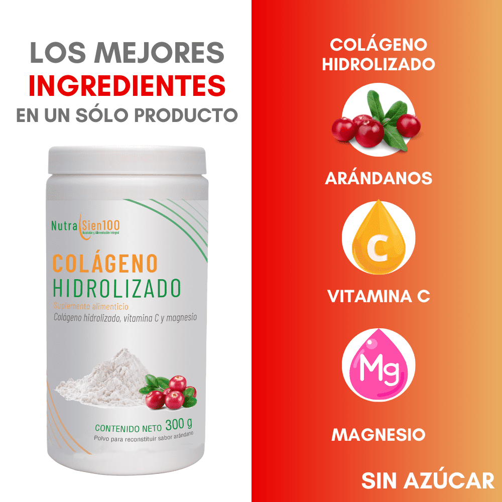 Foto 4 pulgar | Colágeno Hidrolizado Puro en Polvo Nutrasien100 Sabor Arándano 300 g