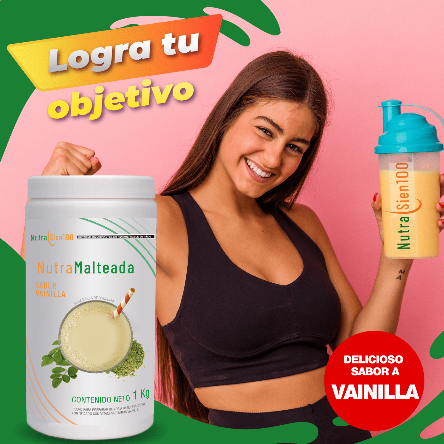 Foto 6 pulgar | Polvo para preparar Malteada sabor vainilla. Sin grasa Sin azúcar 15 g proteína por porción. Fácil y rápida pr