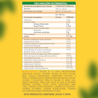 Foto 6 | Polvo para preparar Malteada sabor vainilla. Sin grasa Sin azúcar 15 g proteína por porción. Fácil y rápida pr