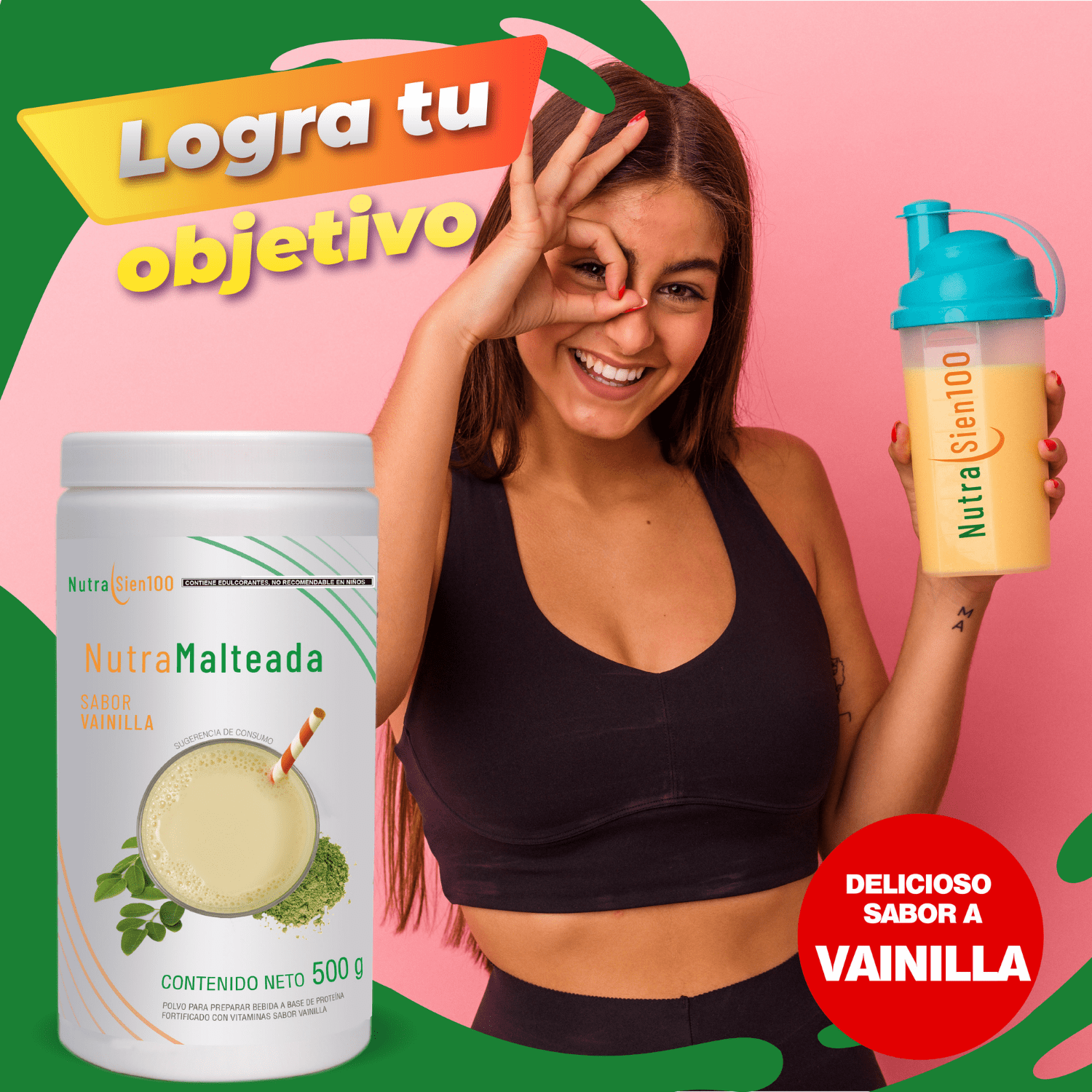 Foto 6 pulgar | Polvo para preparar Malteada sabor vainilla. Sin grasa Sin azúcar 15 g proteína por porción. Fácil y rápida p