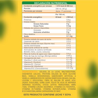Foto 6 | Polvo para preparar Malteada sabor vainilla. Sin grasa Sin azúcar 15 g proteína por porción. Fácil y rápida p