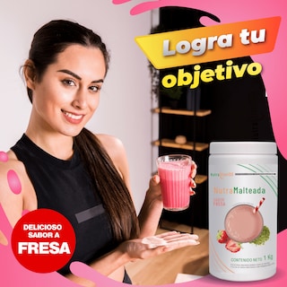 Foto 5 | Polvo para preparar Malteada sabor fresa. Sin grasa Sin azúcar 15 g proteína por porción. Fácil y rápida preparac