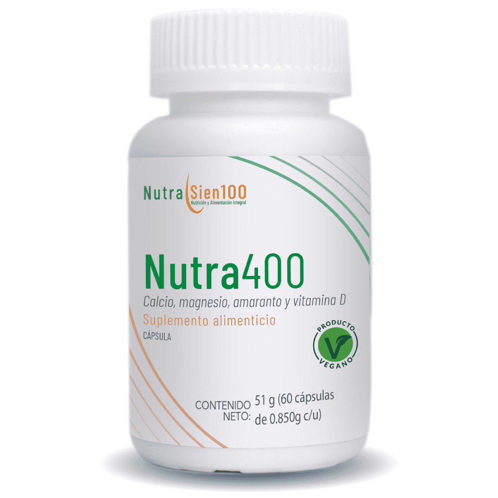 Foto 2 pulgar | Calcio + Vitamina D3 + Magnesio + Amaranto NutraSien100 Nutra400 60 Cápsulas
