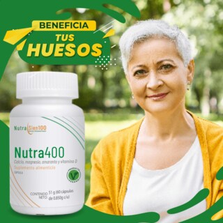 Foto 8 | Calcio + Vitamina D3 + Magnesio + Amaranto NutraSien100 Nutra400 60 Cápsulas