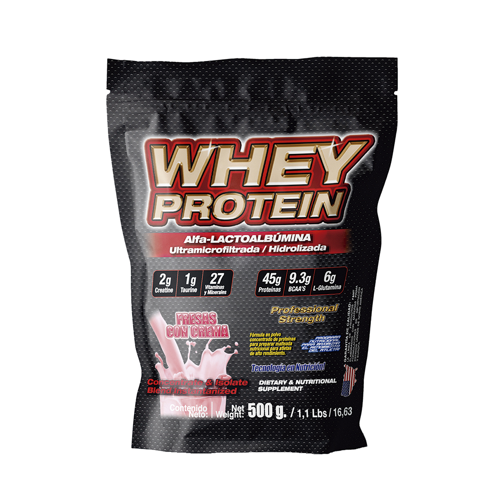 Proteína de Suero de Leche Whey Protein F&NT Sabor Fresa 500 g
