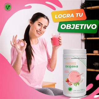 Foto 5 | Proteína Vegana sabor Fresa. Nutrasien100. Sin azúcar. Fácil digestión. Ideal hombres y mujeres. 500 g - 17 porciones.