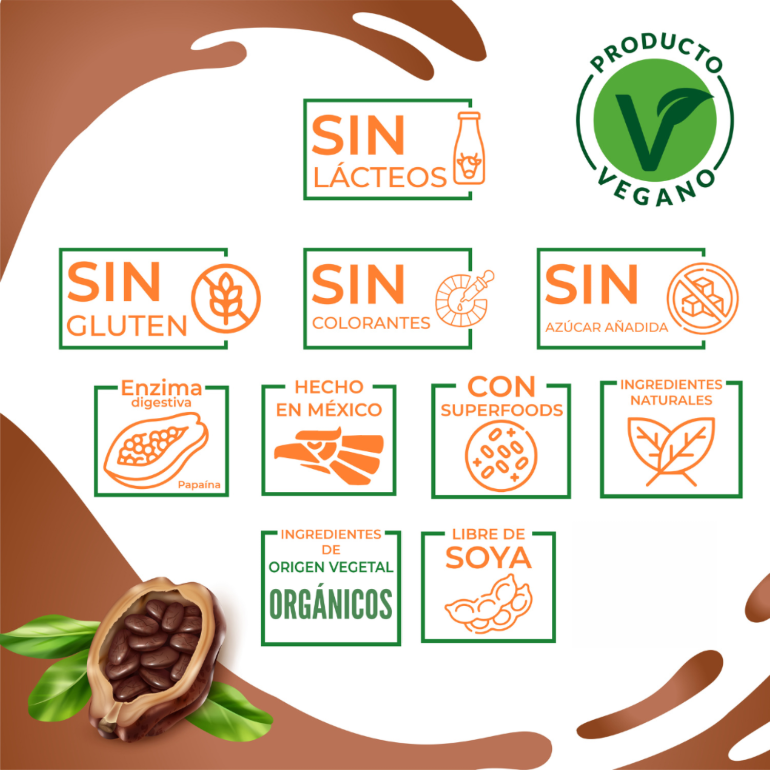 Foto 8 pulgar | Proteína Vegana en Polvo NutraSien100 Sabor Chocolate Sin Azúcar/ Sin Soya/ Sin Lactosa 500 g