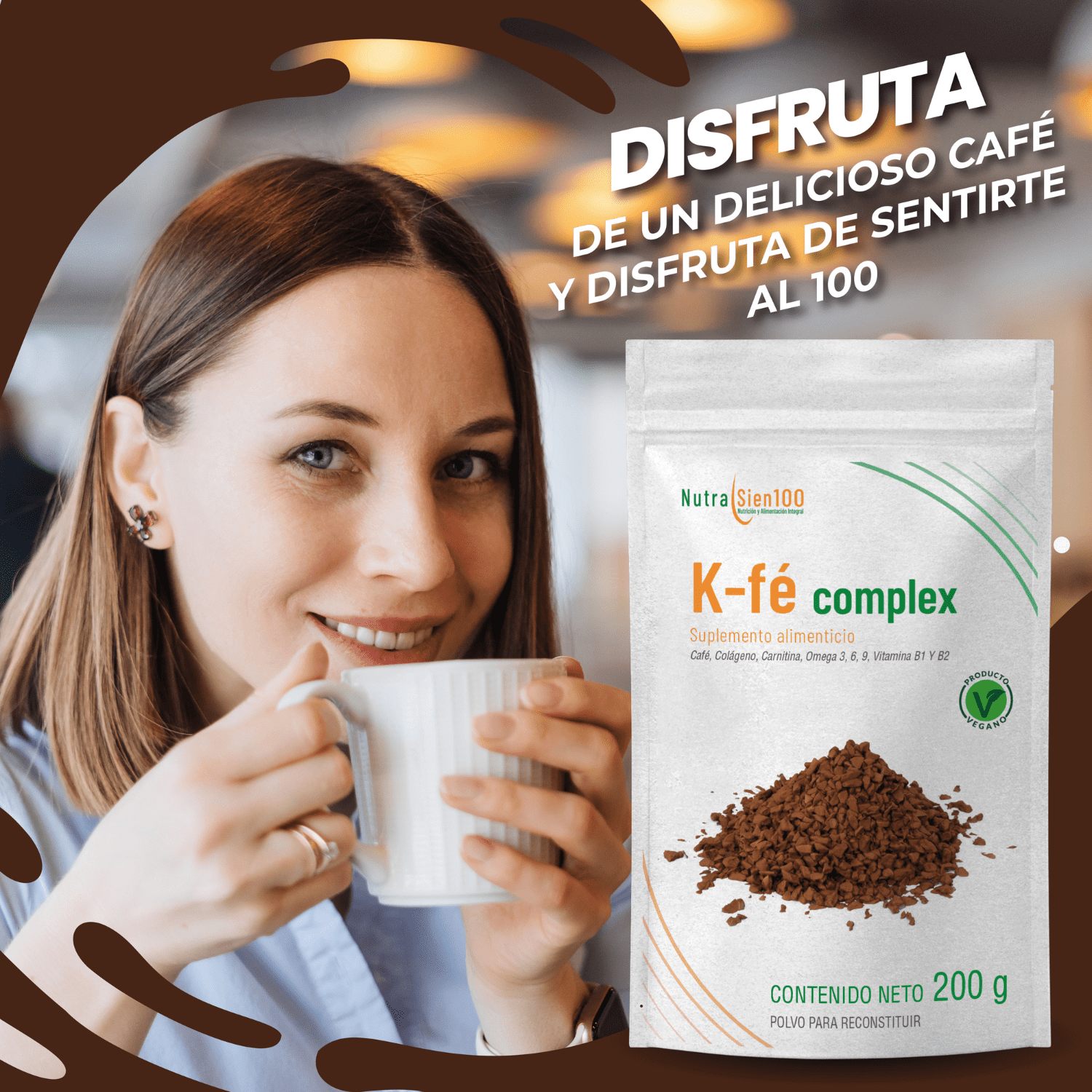 Foto 6 pulgar | Café Keto Termogénico Pre-entreno. Con L-carnitina Colágeno BHB Omegas. Sin Azúcar. 200g