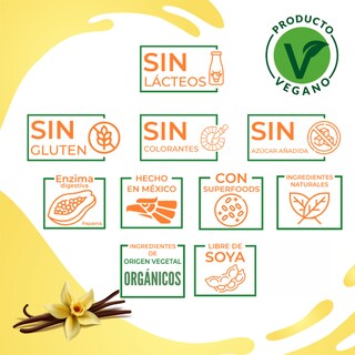 Foto 4 | Proteína Vegana sabor Vainilla. Nutrasien100. Sin azúcar. Fácil digestión. Ideal hombres y mujeres. 500 g - 17 porc