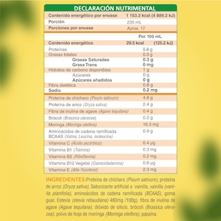 Foto 6 | Proteína Vegana sabor Vainilla. Nutrasien100. Sin azúcar. Fácil digestión. Ideal hombres y mujeres. 500 g - 17 porc