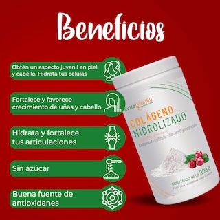 Foto 2 | Colágeno Hidrolizado Puro En Polvo | Con Vitamina C Y Magnesio | Sin Azúcar | Nutrasien100 | Sabor Arándano | 2