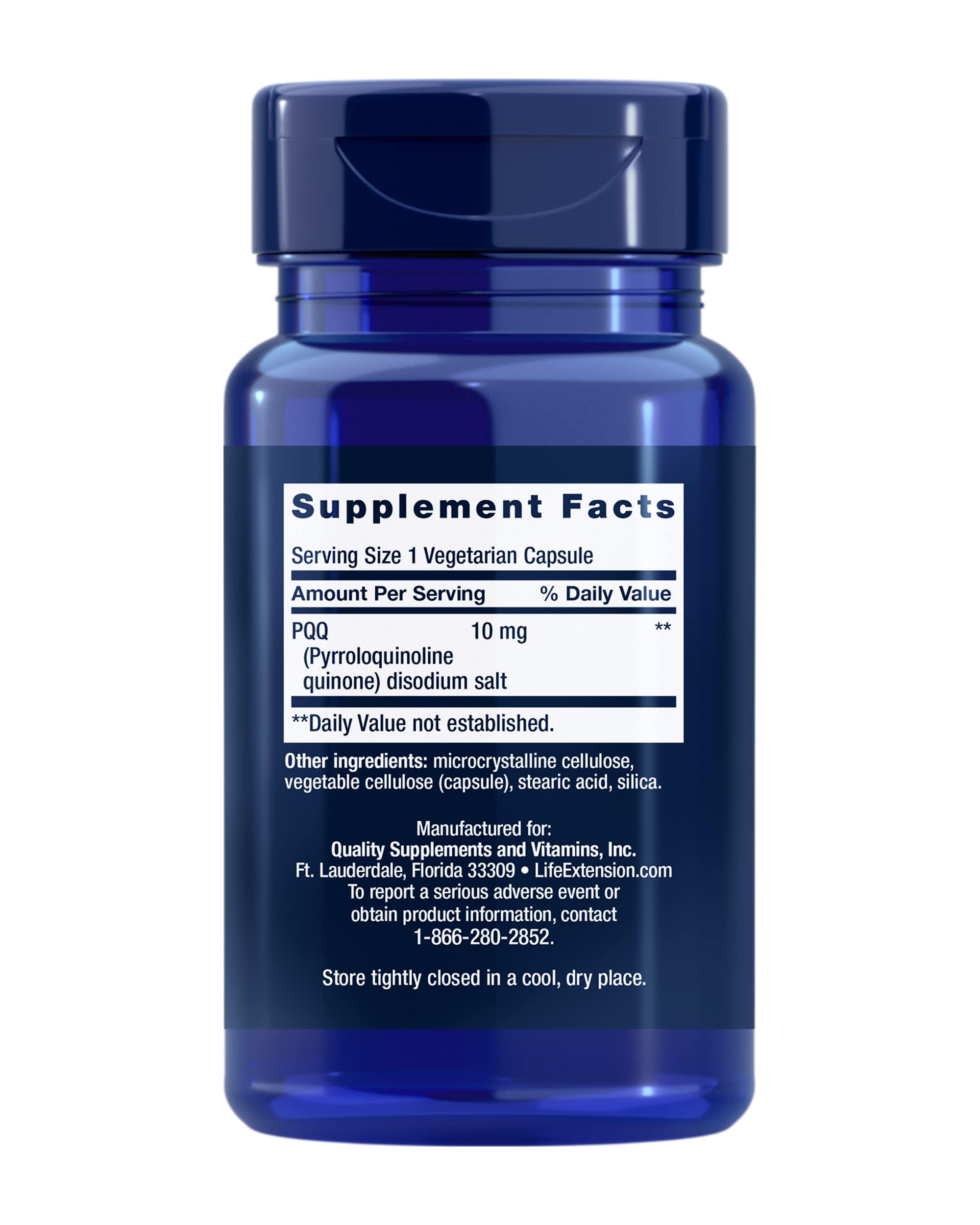 Supplement Life Extension Pqq, Cápsulas De 10 Mg - Venta Internacional.