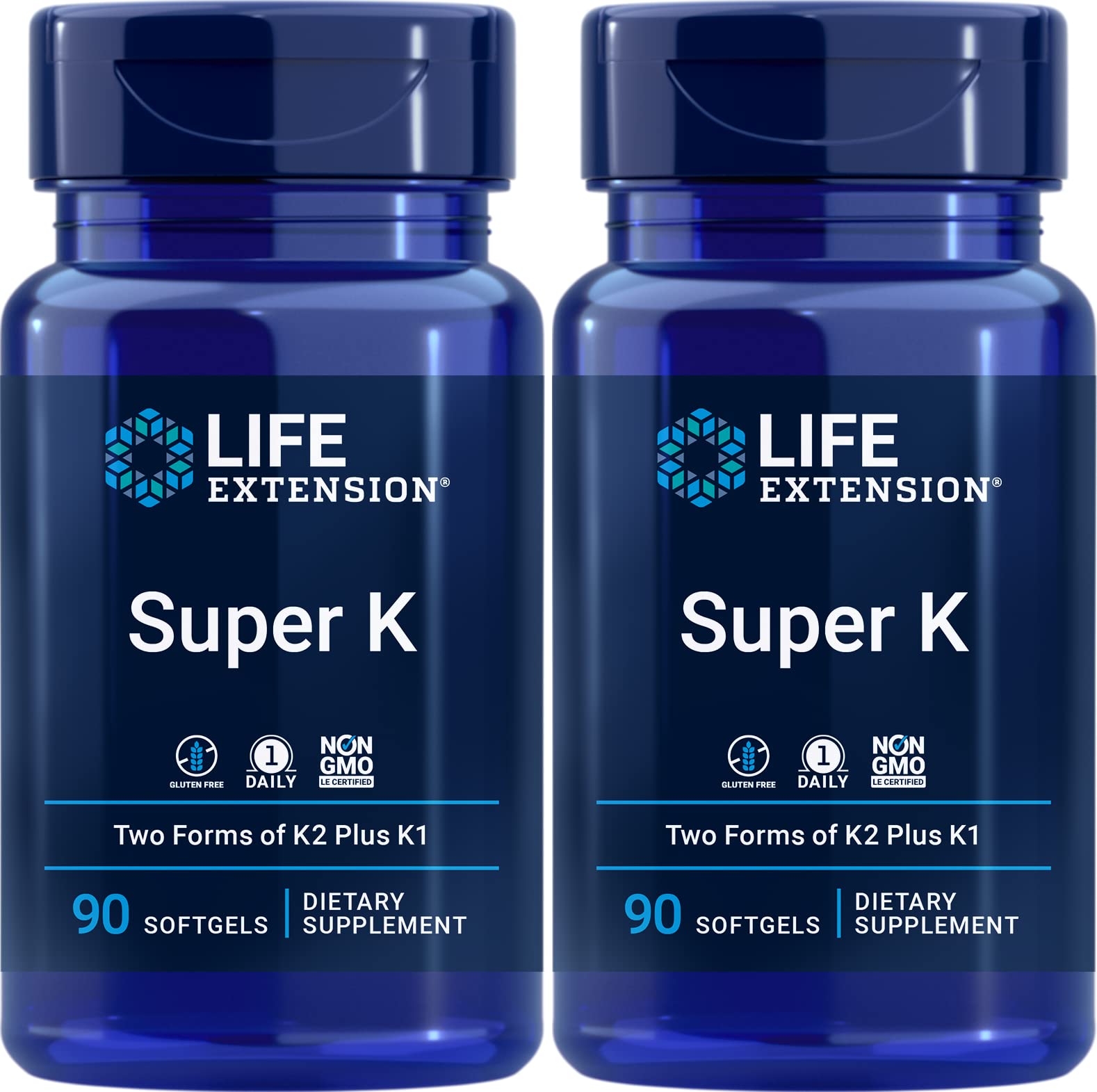 Foto 2 pulgar | Venta Internacional- Cápsulas Blandas Supplement Life Extension Super K 90 Paquete de 2