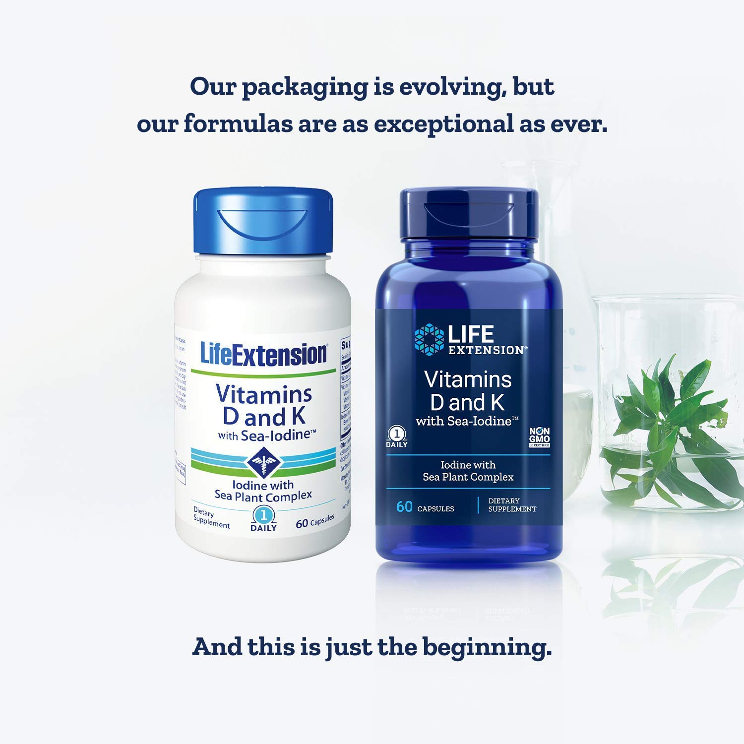 Vitaminas D Y K Con Yodo Marino 60 Cápsulas - Venta Internacional.