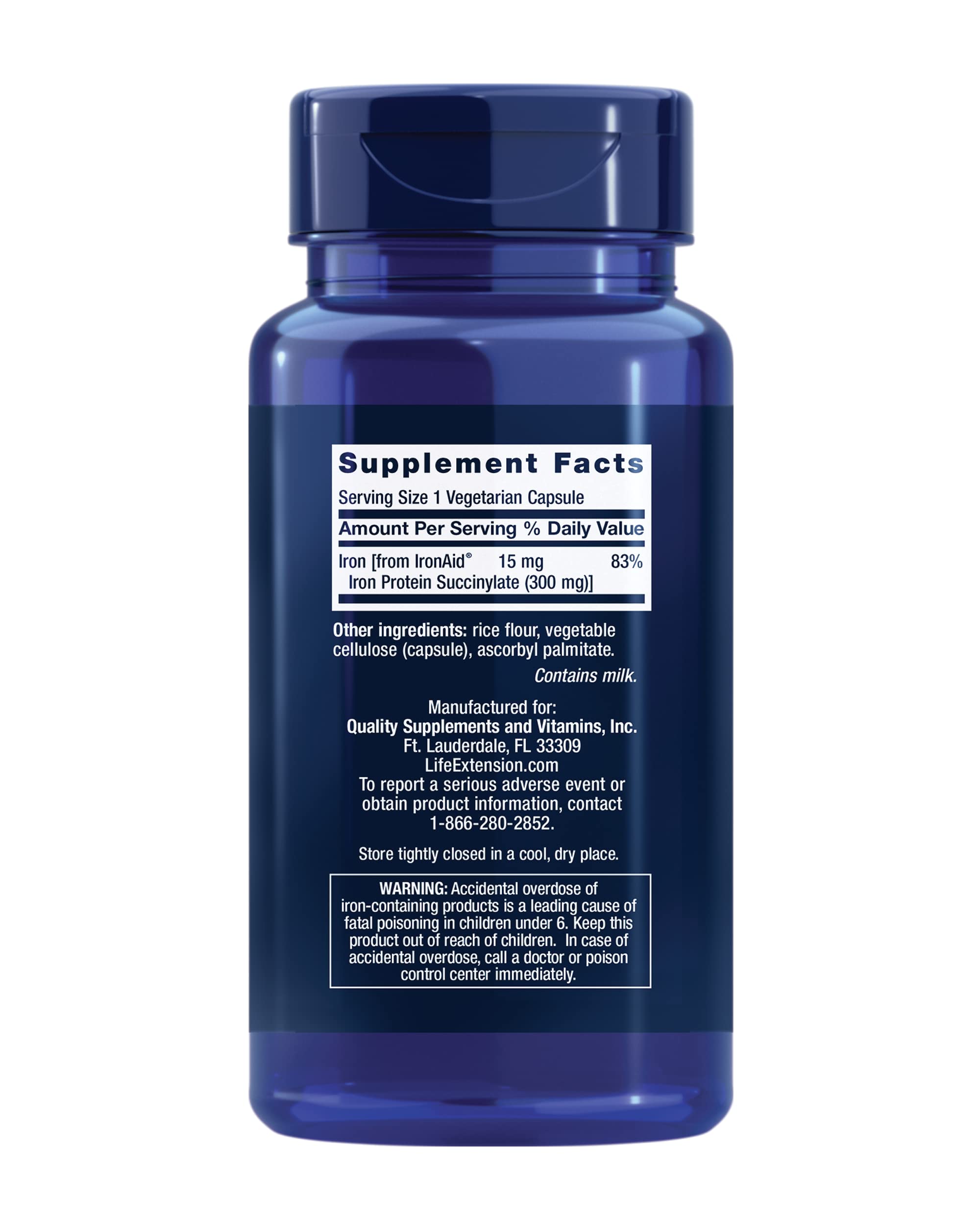 Foto 2 pulgar | Venta Internacional-Suplemento Life Extension Iron Protein Plus