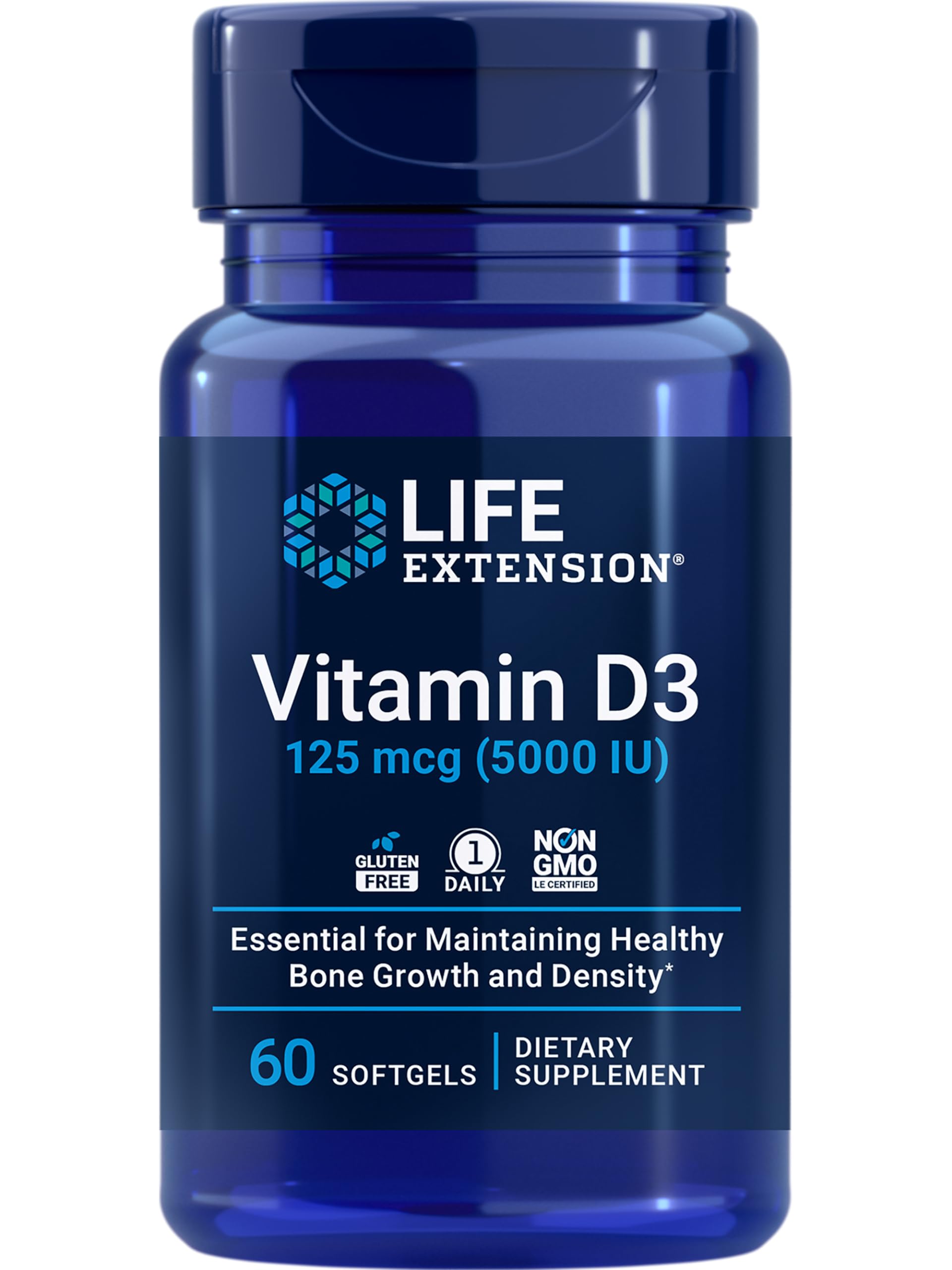 Venta Internacional- Vitamina D3 Life Extension 125 mcg para la Salud Ósea