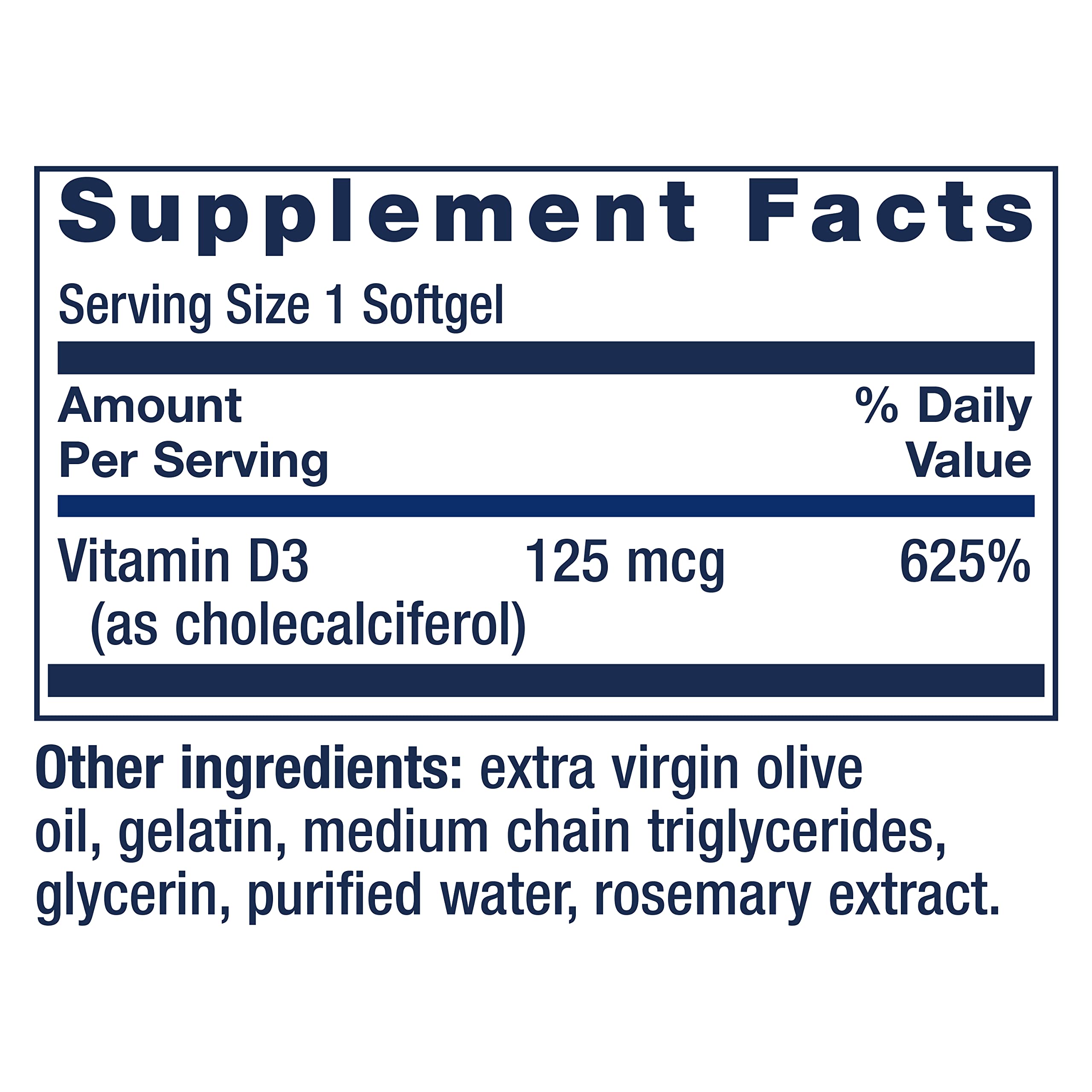 Foto 5 pulgar | Venta Internacional- Vitamina D3 Life Extension 125 mcg para la Salud Ósea