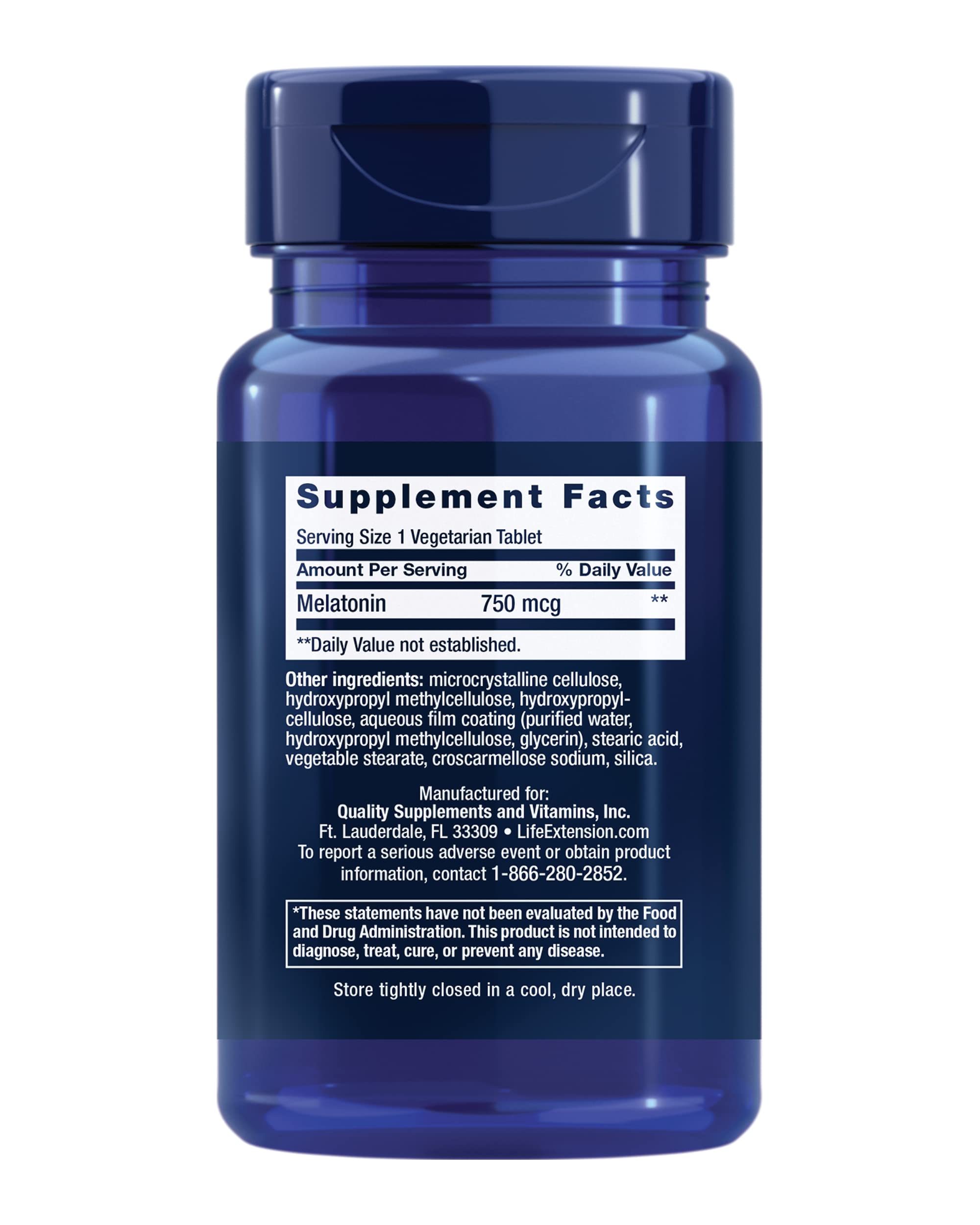 Venta Internacional-suplemento Life Extension Melatonina 750 Mcg De Liberación T