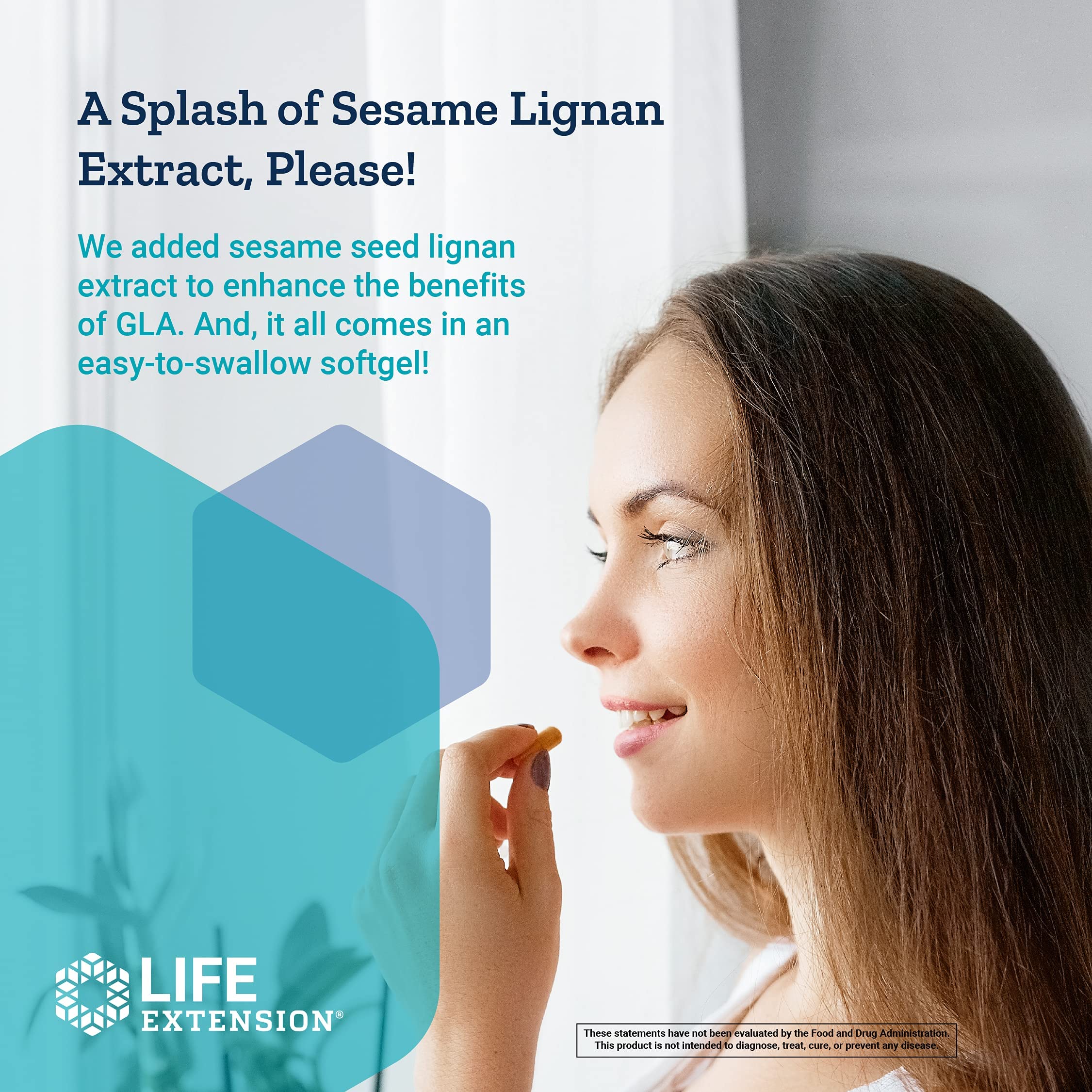 Foto 5 pulgar | Venta Internacional-Suplemento Life Extension Mega Gla Sesame Lignans Gamma-lino
