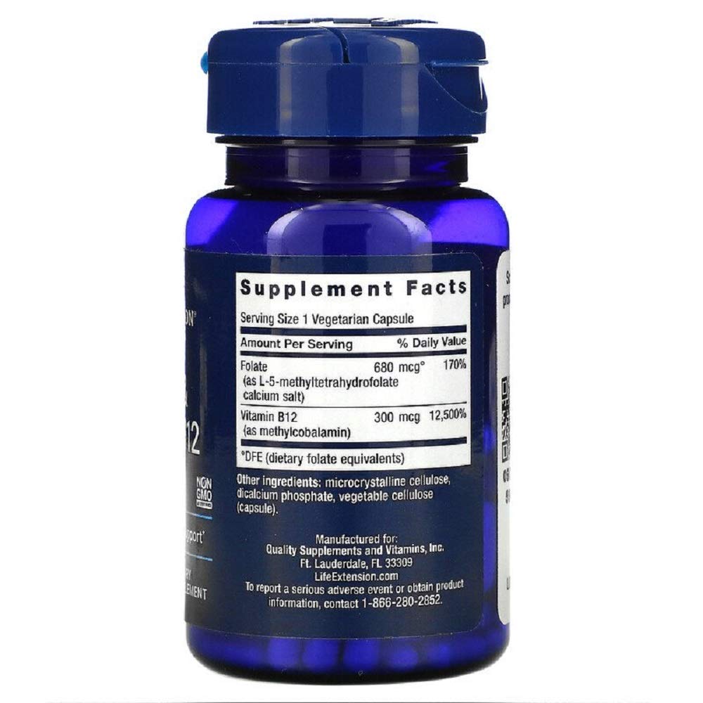 Foto 1 | Suplemento De Folato Optimizado Life Extension L-methylfola  - Venta Internacional.