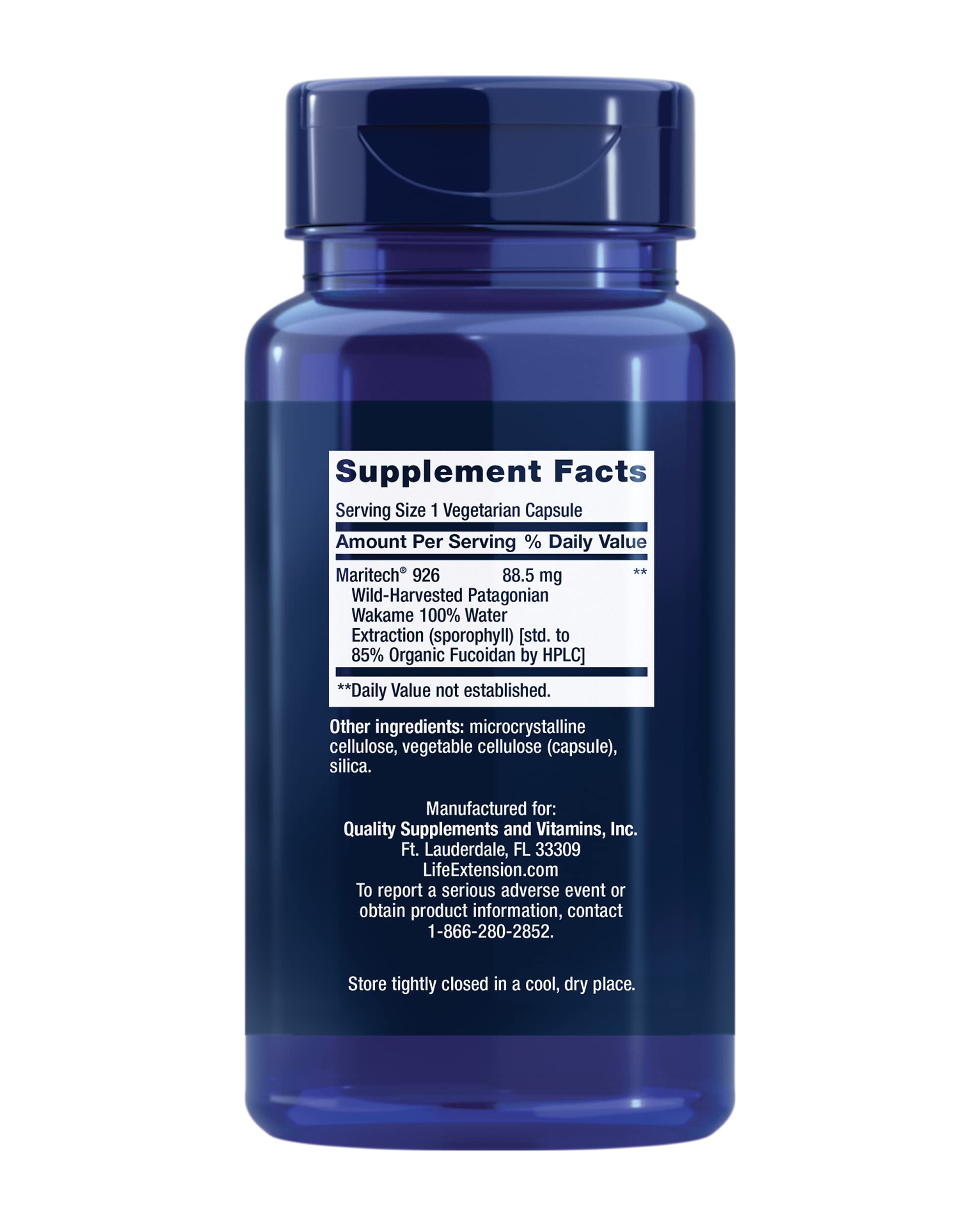Foto 3 pulgar | Venta Internacional-Suplemento Life Extension de Optimized Fucoidan 60 Cápsulas