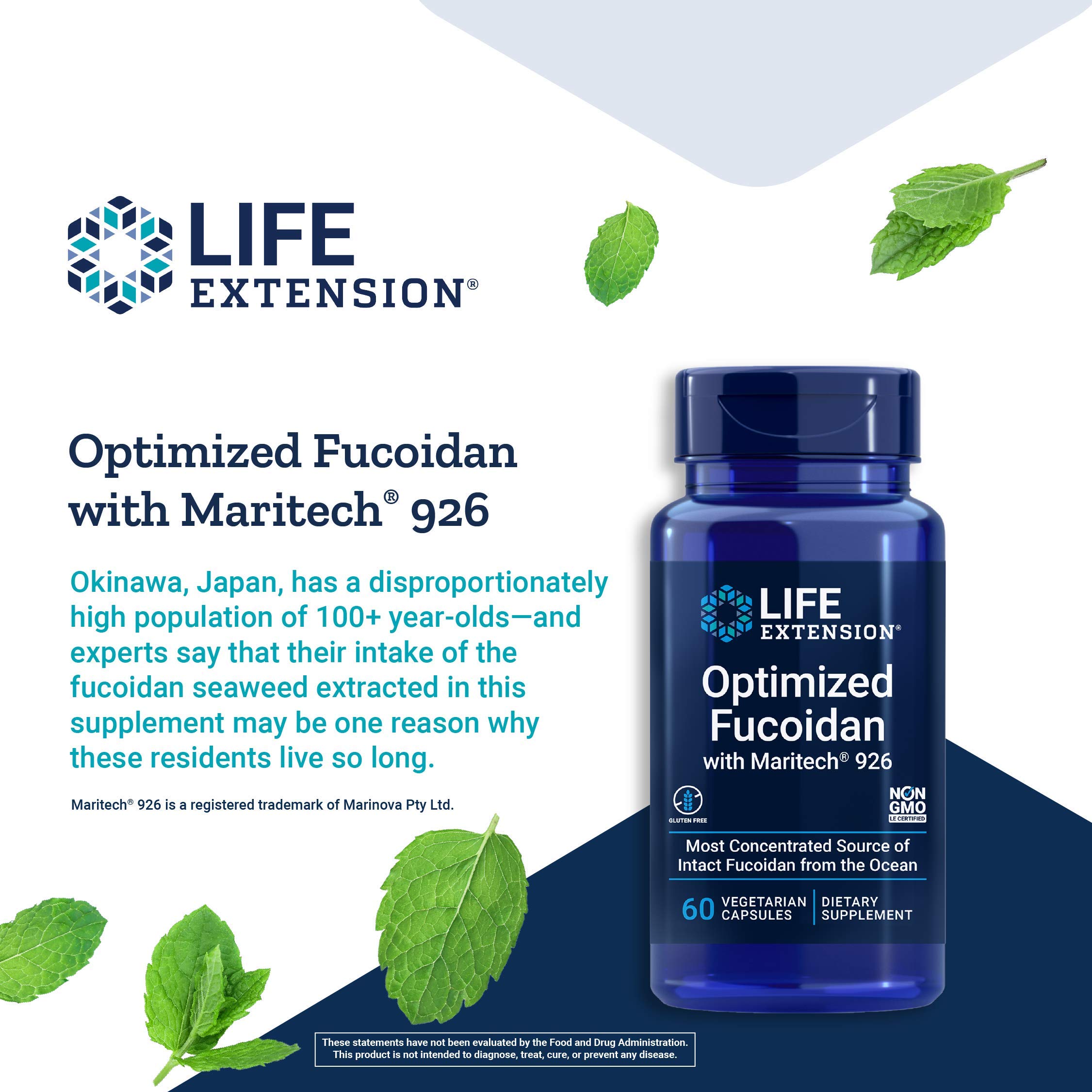 Foto 4 pulgar | Venta Internacional-Suplemento Life Extension de Optimized Fucoidan 60 Cápsulas