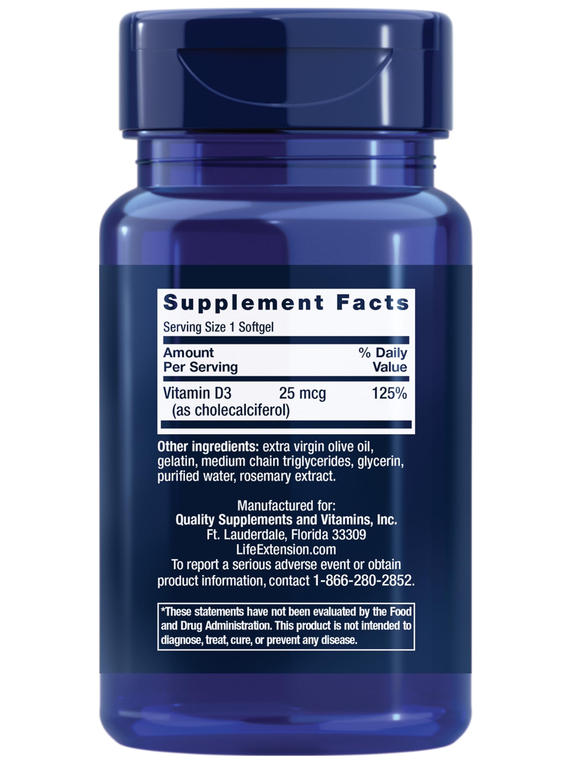 Foto 2 | Venta Internacional-Suplemento Life Extension de Vitamina D3 90 Cápsulas
