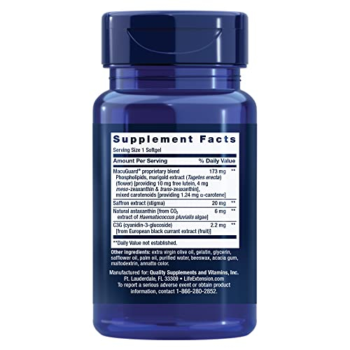 Foto 3 pulgar | Soporte Ocular Supplement Life Extension Macuguard 60 Softge - Venta Internacional.