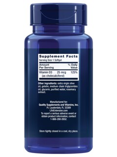 Foto 1 | Venta Internacional- Suplemento De Vitamina D3 Life Extension 25 Mcg 1000 Ui