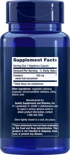 Foto 4 pulgar | Venta Internacional-life Extension Cran-max 500 Mg Concentrado De Arándanos