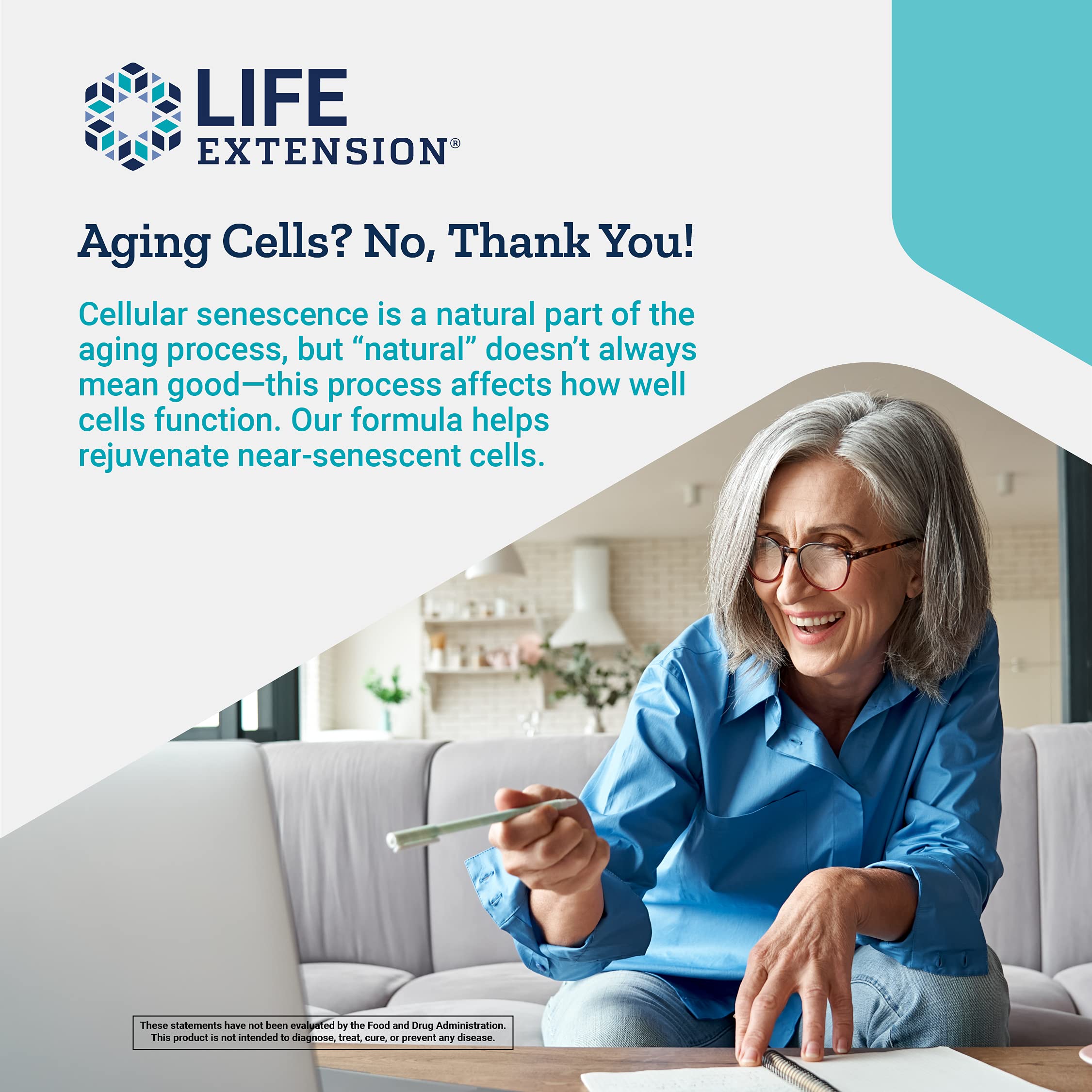Foto 4 pulgar | Venta Internacional-Suplemento Life Extension de Ageless Cell 30 Tabletas