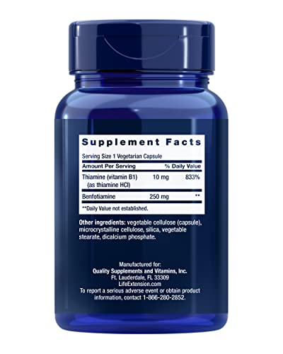 Foto 4 pulgar | Venta Internacional-Suplemento Life Extension Mega Benfotiamine 120 Cápsulas