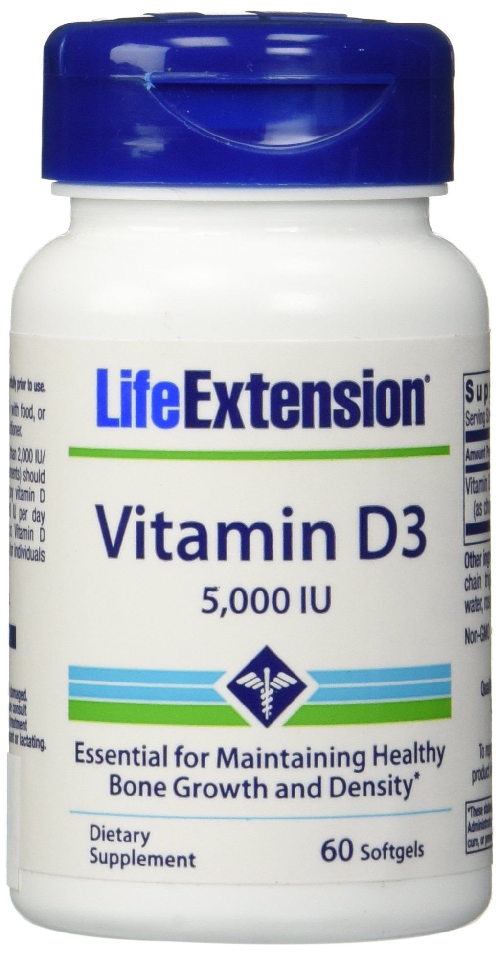 Foto 2 pulgar | Venta Internacional - Vitamina D3 Life Extension 5000 Ui 60 Cápsulas Blandas
