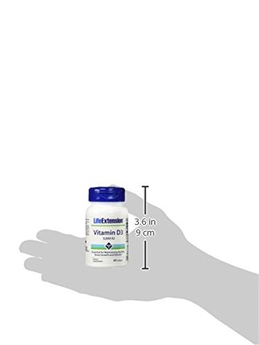 Foto 4 pulgar | Venta Internacional - Vitamina D3 Life Extension 5000 Ui 60 Cápsulas Blandas