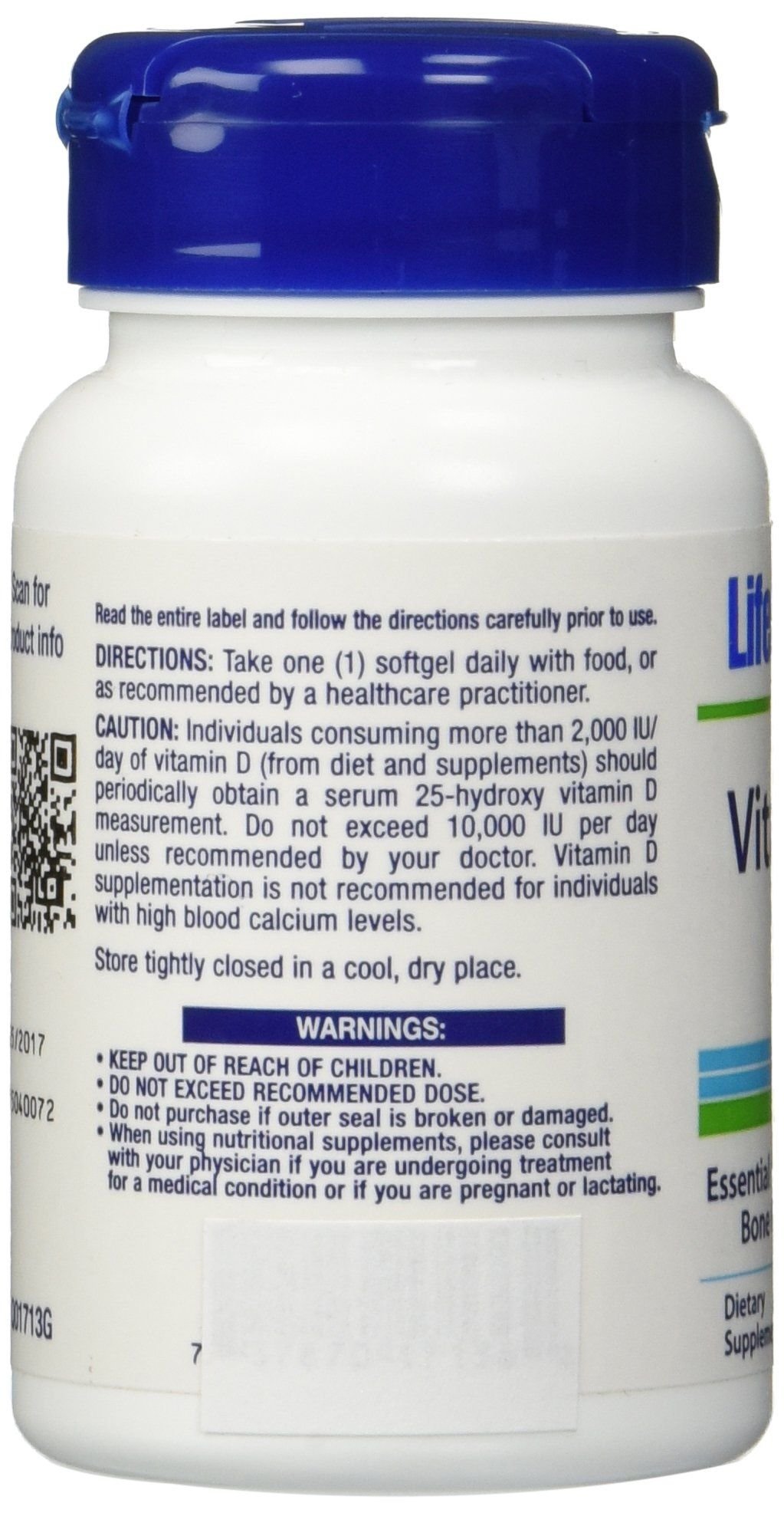 Foto 5 pulgar | Venta Internacional - Vitamina D3 Life Extension 5000 Ui 60 Cápsulas Blandas