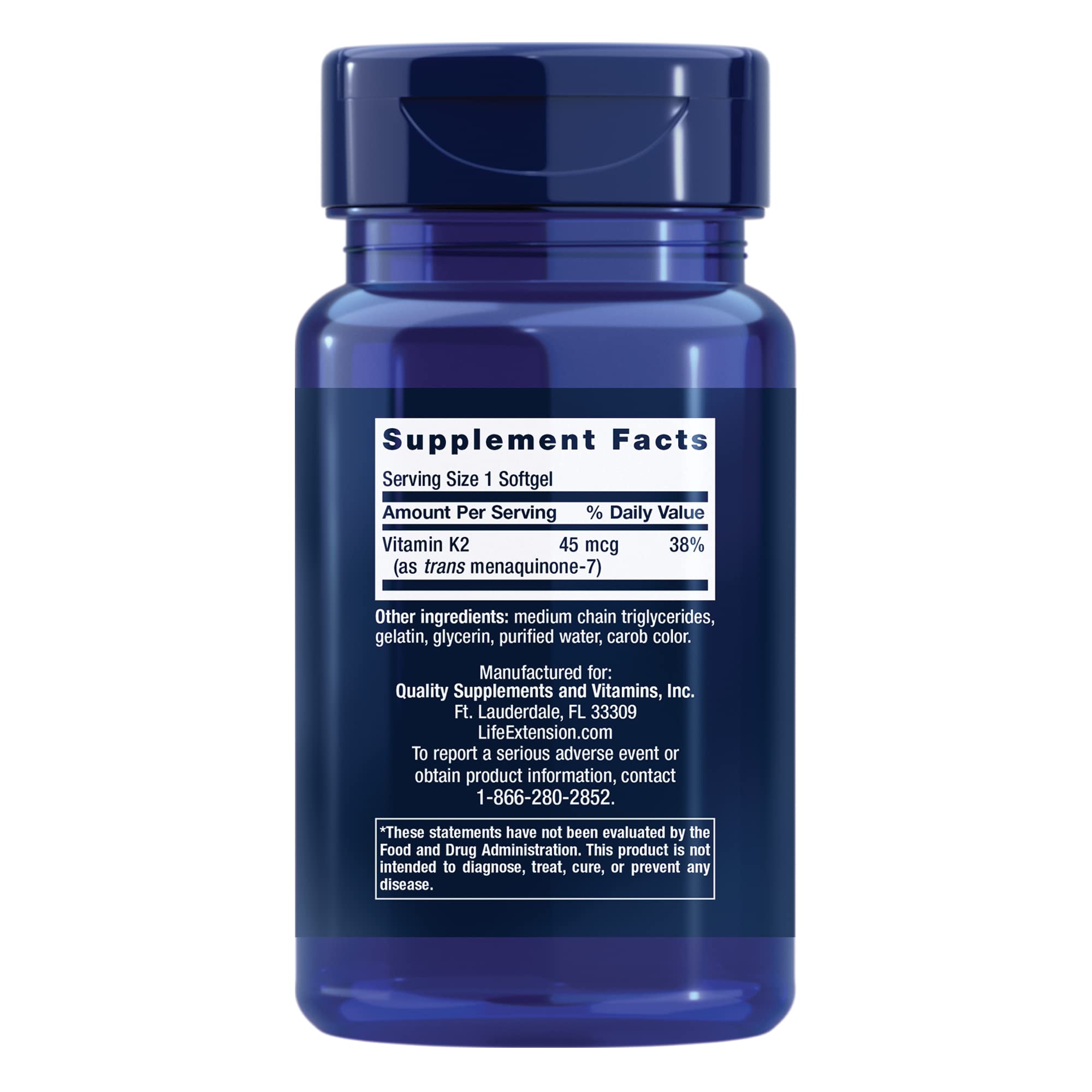 Foto 2 pulgar | Venta Internacional - Vitamina K2 45 Mcg 90 Capsulas
