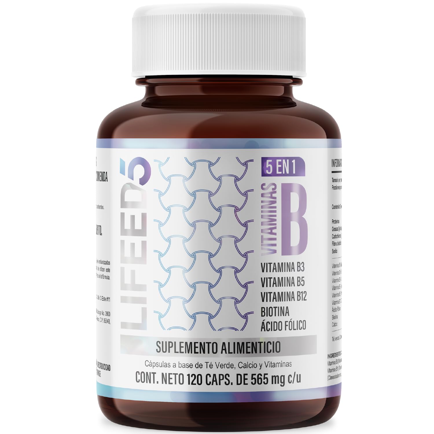 Foto 1 | Suplemento Multivitamínico Complejo B Lifeed5 120 Cápsulas