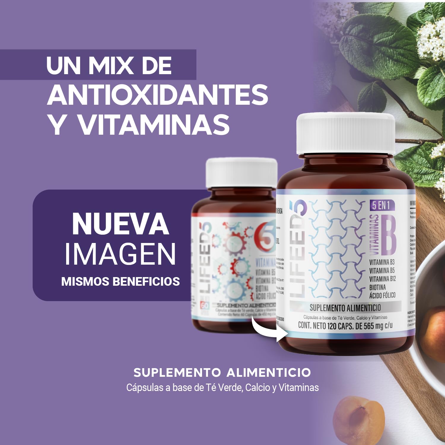 Foto 3 pulgar | Suplemento Multivitamínico Complejo B Lifeed5 120 Cápsulas
