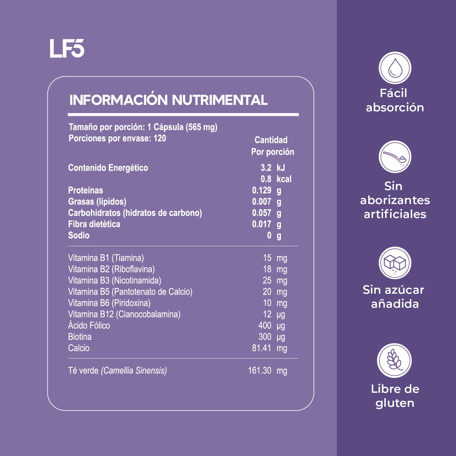 Foto 5 pulgar | Suplemento Multivitamínico Complejo B Lifeed5 120 Cápsulas