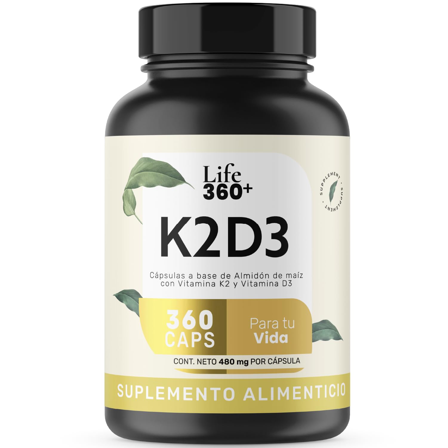 Foto 2 pulgar | Suplemento Multivitamínico K2 y D3 Life 360+ 360 Cápsulas