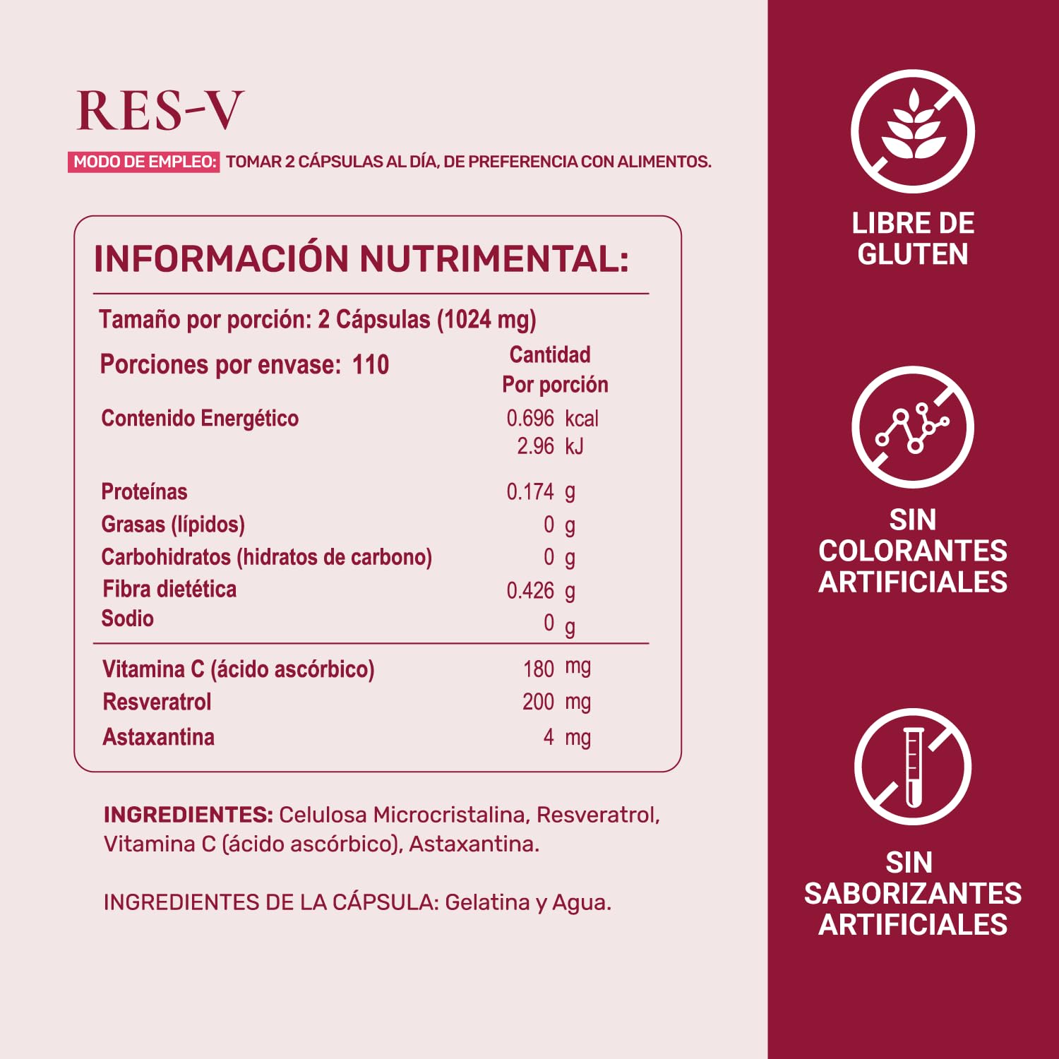 Foto 5 pulgar | Suplemento Vitamina C y Astaxantina Life 360+ 220 Capsulas