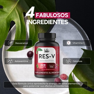 Foto 5 | Suplemento Vitamina C y Astaxantina Life 360+ 220 Capsulas